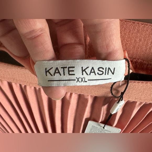 Dusty rose pleated midi skirt with attached lining - Picture 4 of 6